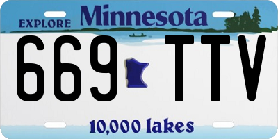 MN license plate 669TTV