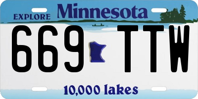 MN license plate 669TTW