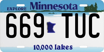 MN license plate 669TUC