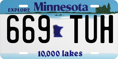 MN license plate 669TUH