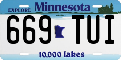 MN license plate 669TUI