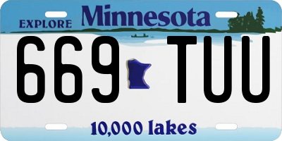 MN license plate 669TUU