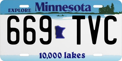 MN license plate 669TVC