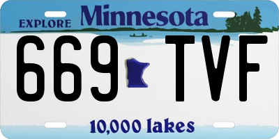 MN license plate 669TVF