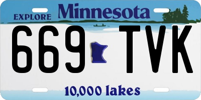 MN license plate 669TVK