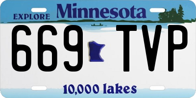 MN license plate 669TVP