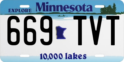 MN license plate 669TVT