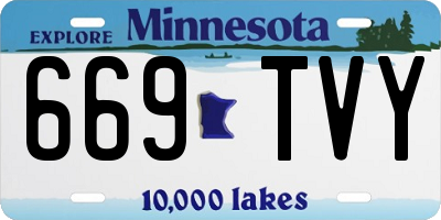 MN license plate 669TVY