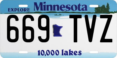 MN license plate 669TVZ