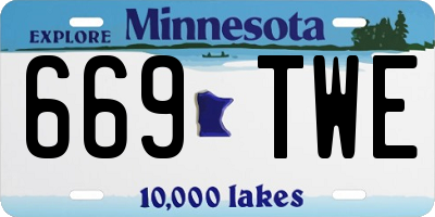 MN license plate 669TWE