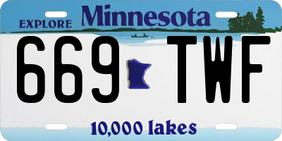 MN license plate 669TWF