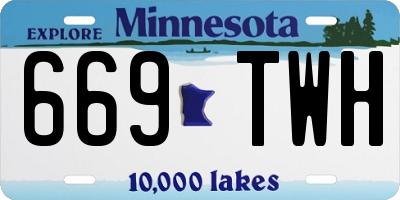 MN license plate 669TWH
