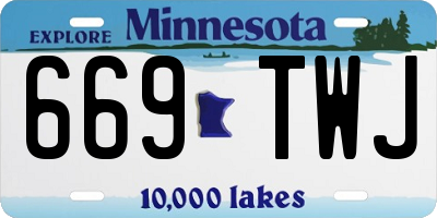 MN license plate 669TWJ