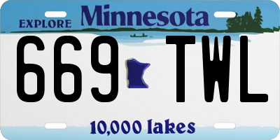 MN license plate 669TWL