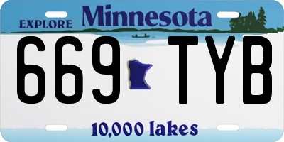MN license plate 669TYB