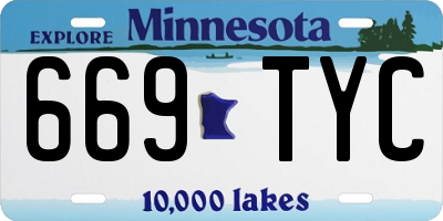 MN license plate 669TYC