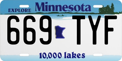 MN license plate 669TYF