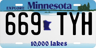 MN license plate 669TYH