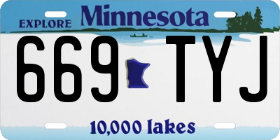 MN license plate 669TYJ