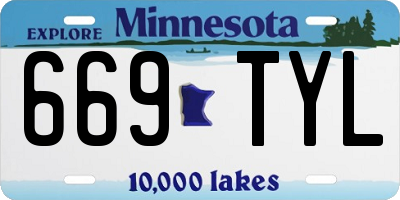 MN license plate 669TYL
