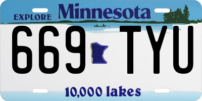 MN license plate 669TYU