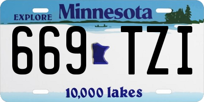 MN license plate 669TZI