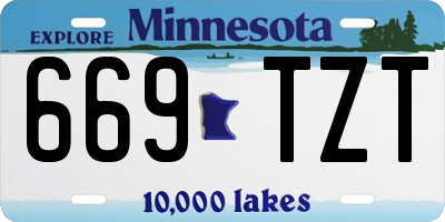 MN license plate 669TZT