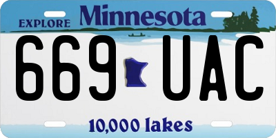 MN license plate 669UAC