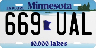 MN license plate 669UAL