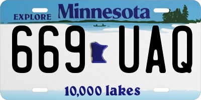 MN license plate 669UAQ