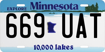 MN license plate 669UAT