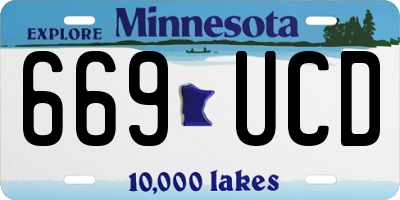 MN license plate 669UCD