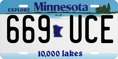 MN license plate 669UCE