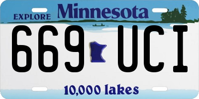 MN license plate 669UCI