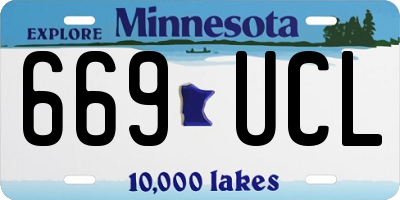 MN license plate 669UCL
