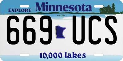 MN license plate 669UCS