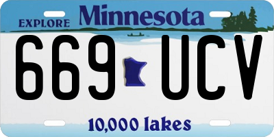 MN license plate 669UCV