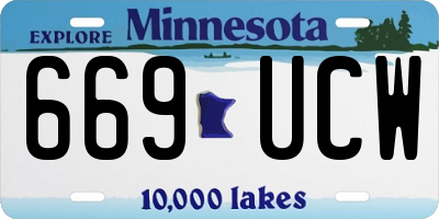 MN license plate 669UCW