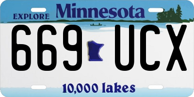 MN license plate 669UCX