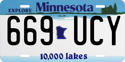 MN license plate 669UCY