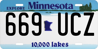 MN license plate 669UCZ