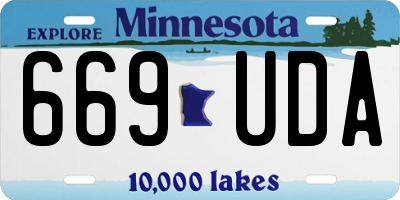 MN license plate 669UDA