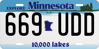 MN license plate 669UDD