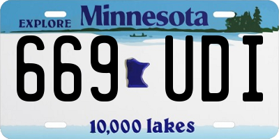MN license plate 669UDI