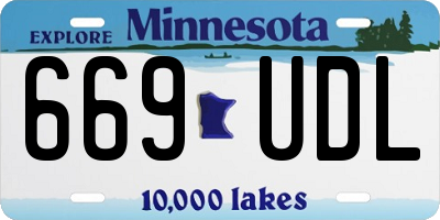 MN license plate 669UDL