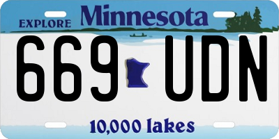 MN license plate 669UDN