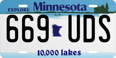 MN license plate 669UDS