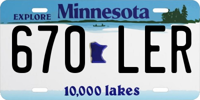 MN license plate 670LER