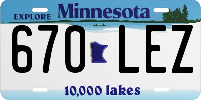 MN license plate 670LEZ