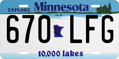 MN license plate 670LFG